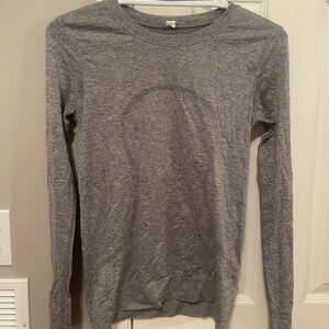 lululemon softly tech long sleeve in light grey